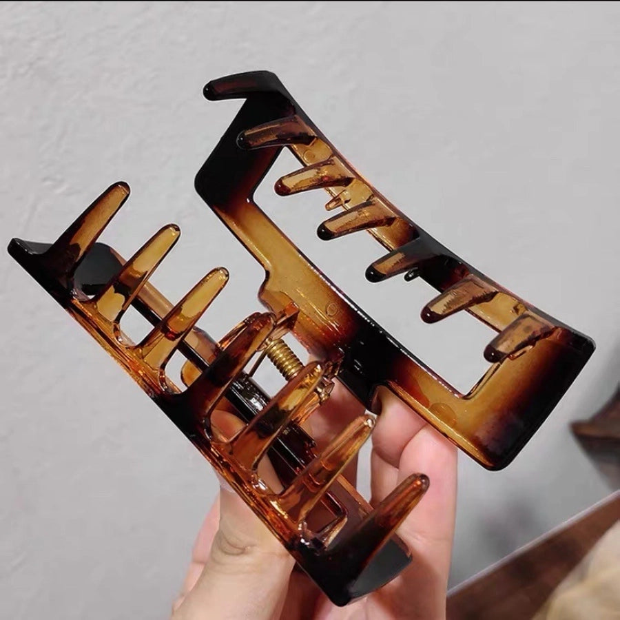 Women's Lady Korean Style IG Style Solid Color Plastic Spray Paint Hair Claws