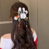 Christmas Casual Simple Style Streetwear Women's Bow Knot Arylic Alloy Hair Claws