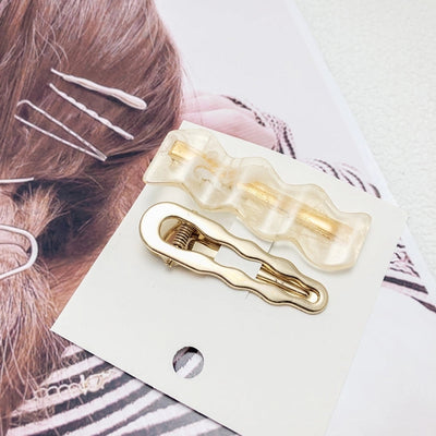 Women's Simple Style Classic Style Solid Color Alloy Plastic Tassel Hair Clip