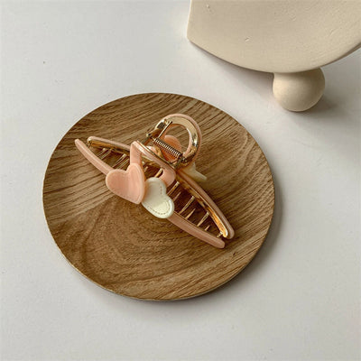 Women's IG Style Sweet Heart Shape Alloy Hair Claws