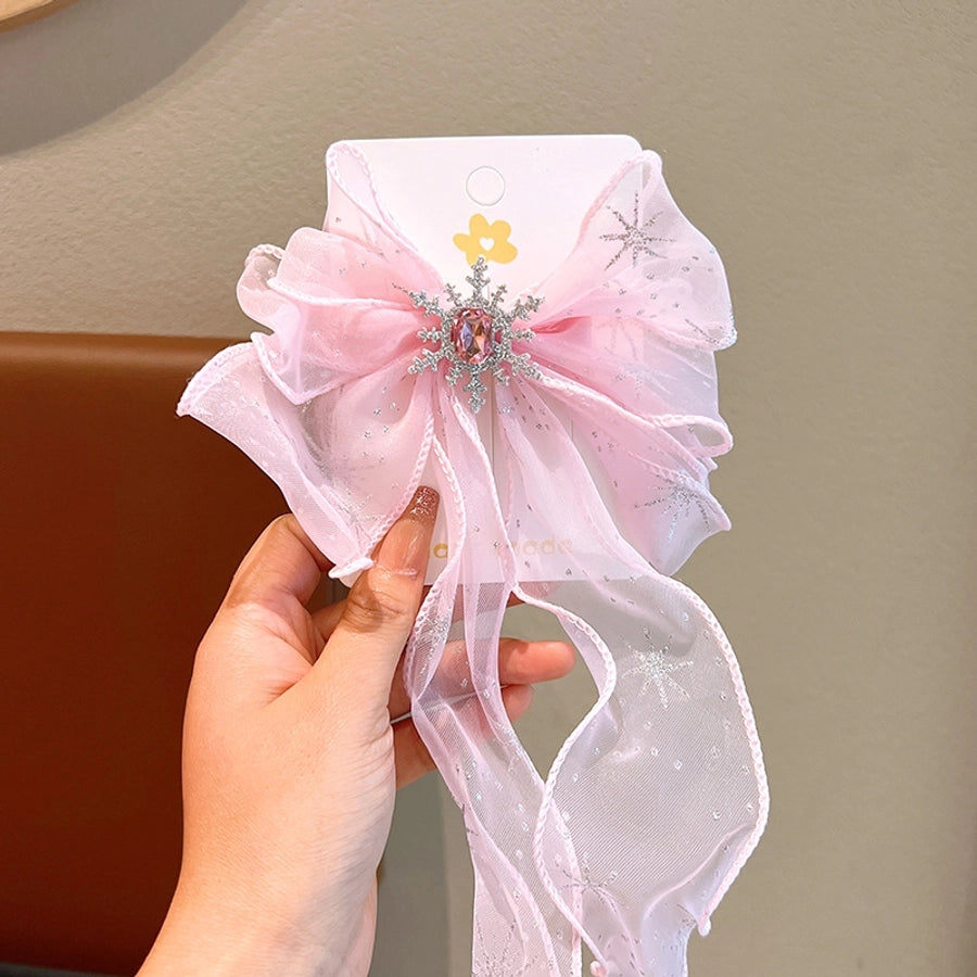 Kid'S Ethnic Style Bow Knot Synthetic Yarn Organza Hair Clip