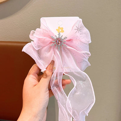 Kid'S Ethnic Style Bow Knot Synthetic Yarn Organza Hair Clip