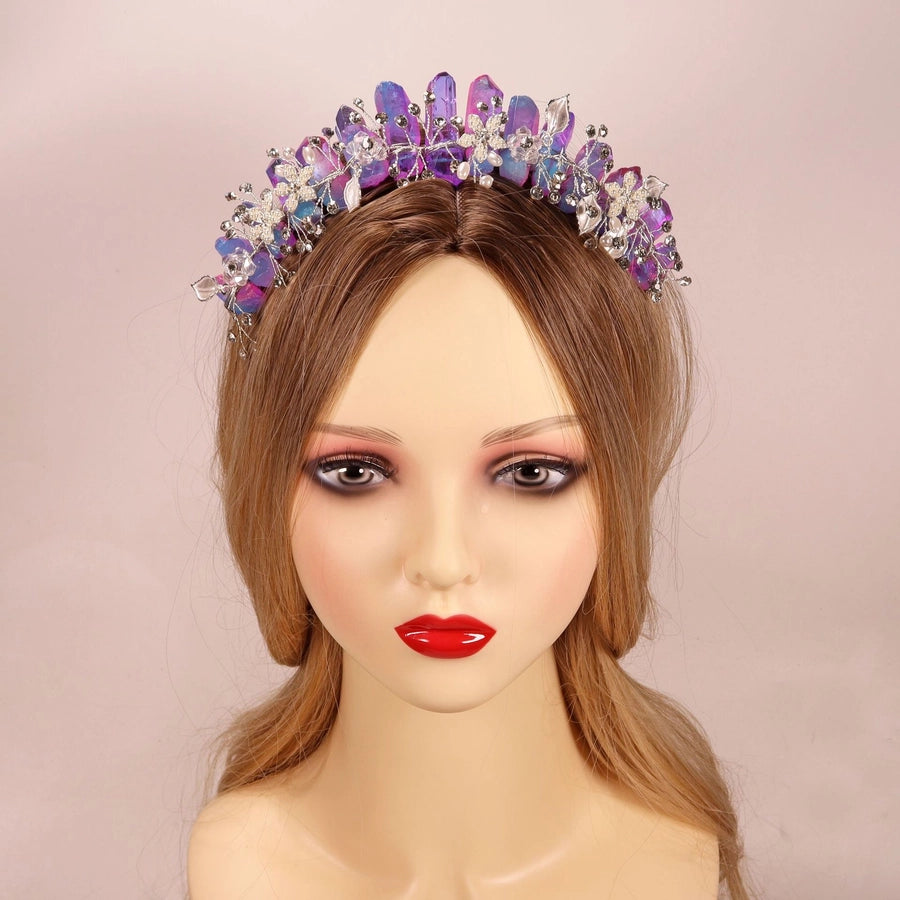 Women's Simple Style Classic Style Color Block Alloy Inlay Crystal Rhinestones Hair Band