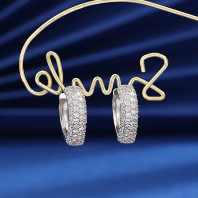 1 Pair Elegant Retro Luxurious V Shape Copper Zircon Imitation Gold  Earrings