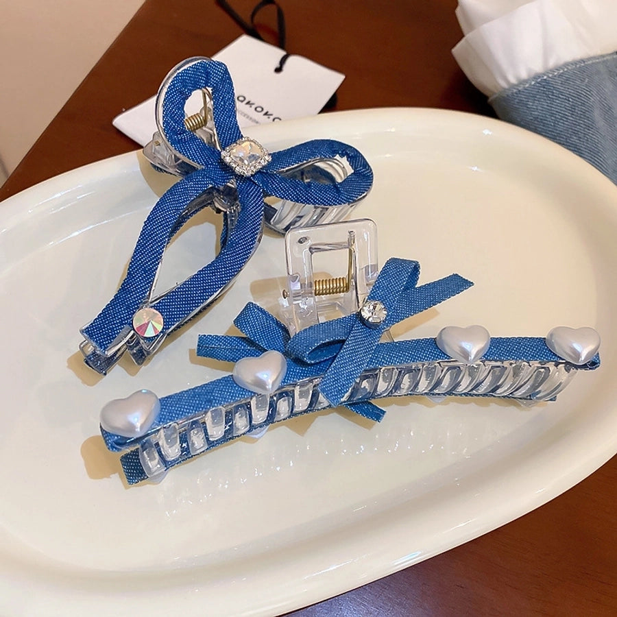 Women's Casual Simple Style Streetwear Bow Knot Arylic Hair Claws