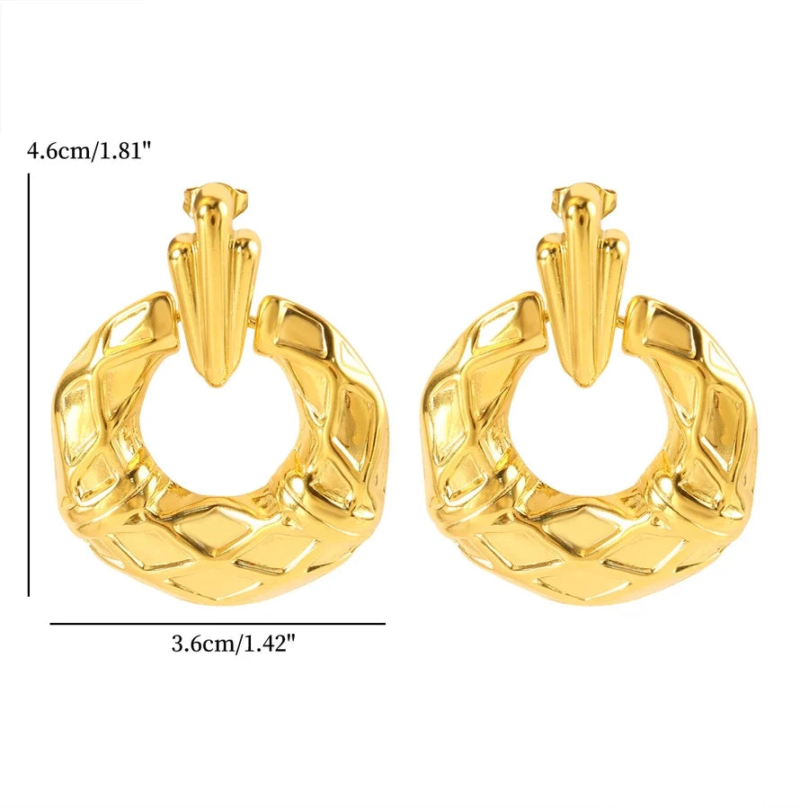 Jewelry Streetwear Geometric 304 Stainless Steel Plating Earrings Necklace