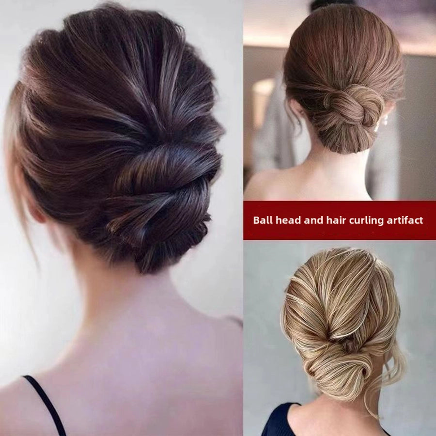 Lazy hair dish artifact meatball head comb hair comb hair clip inverted U-shaped hair clip professional styling headdress hair fork women