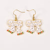 Christmas earrings money bag gift box hat shoes gloves scarf party earrings