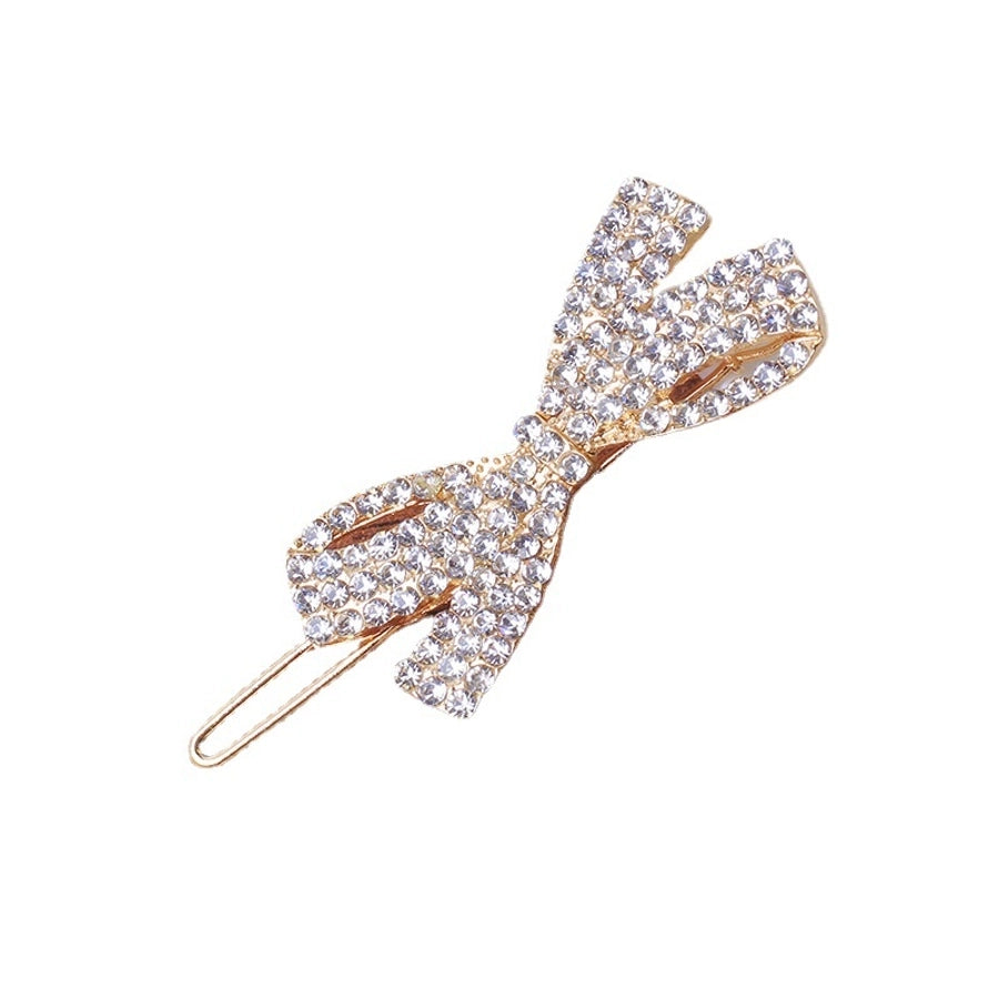 Alloy Rhinestone Bow Hairpin Women's Korean-style Internet Red Hairpin Side Korean-style Rhinestone Bow Frog Clip Side Clip