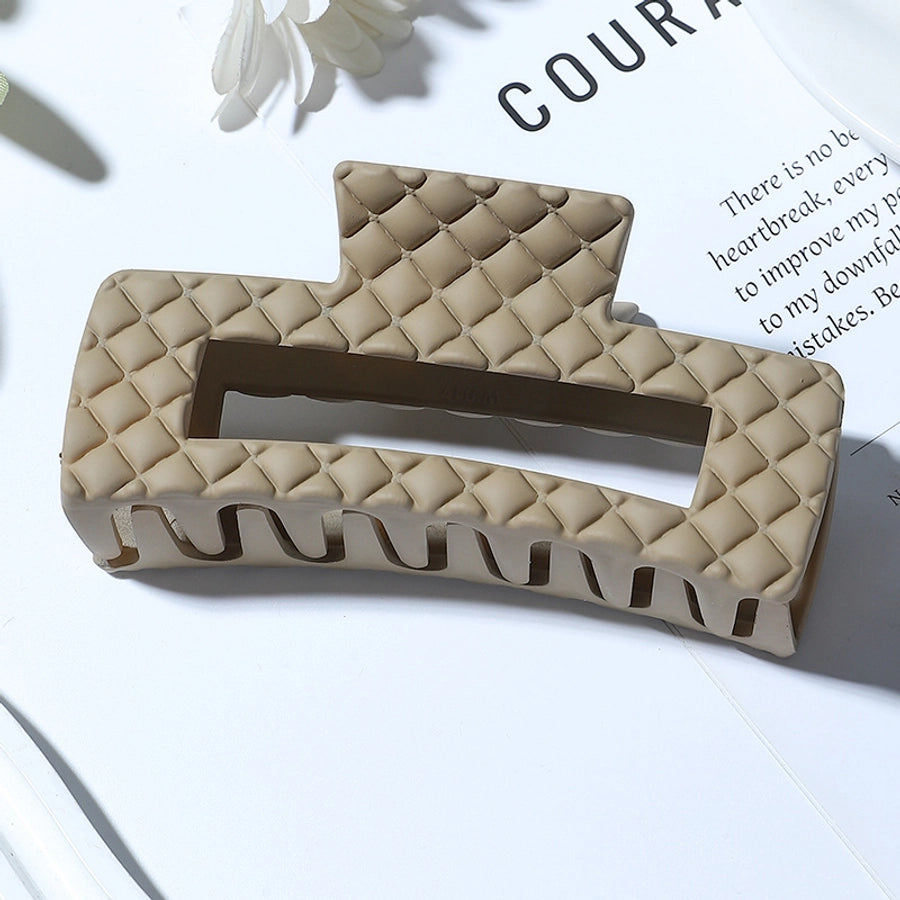 elegant simple style solid color plastic resin hair claws