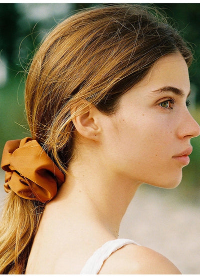 basic solid color satin hair tie 1 piece