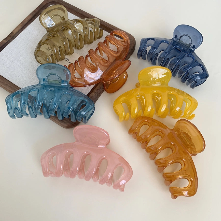 Women's Korean Style IG Style Solid Color Injection Molding Hair Claws