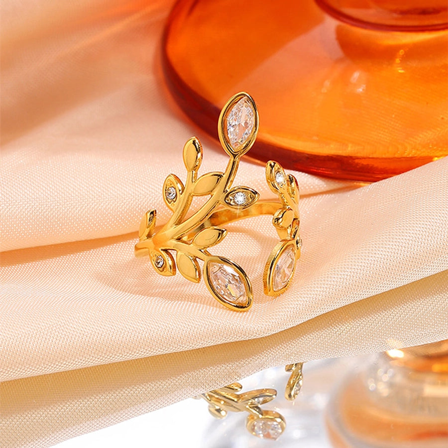 Jewelry Elegant Simple Style Shiny Geometric 304 Stainless Steel Open Rings