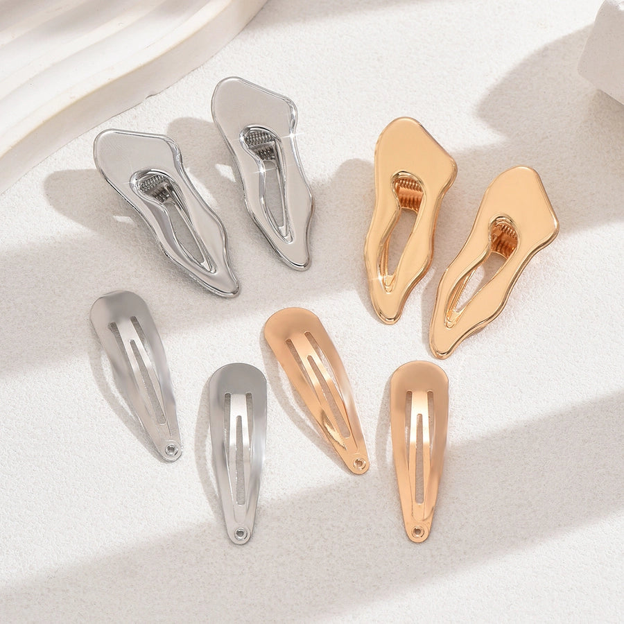 Hot Selling Irregular Metal Side Clip Women's BB Clip Duckbill Clip Combination Suit Barrettes High Sense Head Clip