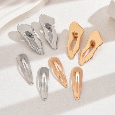 Hot Selling Irregular Metal Side Clip Women's BB Clip Duckbill Clip Combination Suit Barrettes High Sense Head Clip