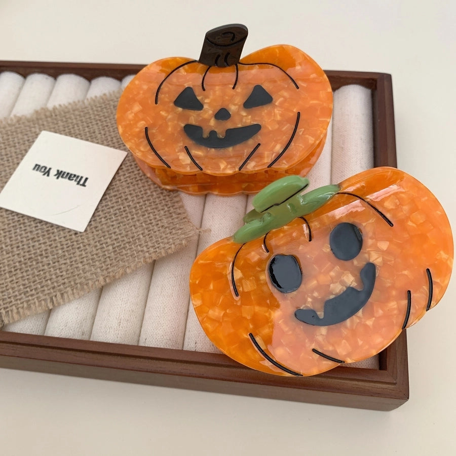 Halloween Cute Women's Pumpkin Acetic acid sheets Hair Claws