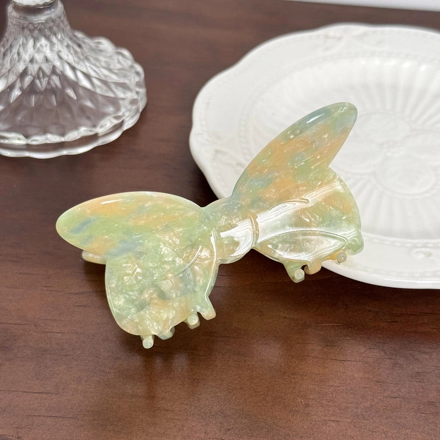 Women's Sweet Simple Style Solid Color Bow Knot Acetic Acid Hair Claws