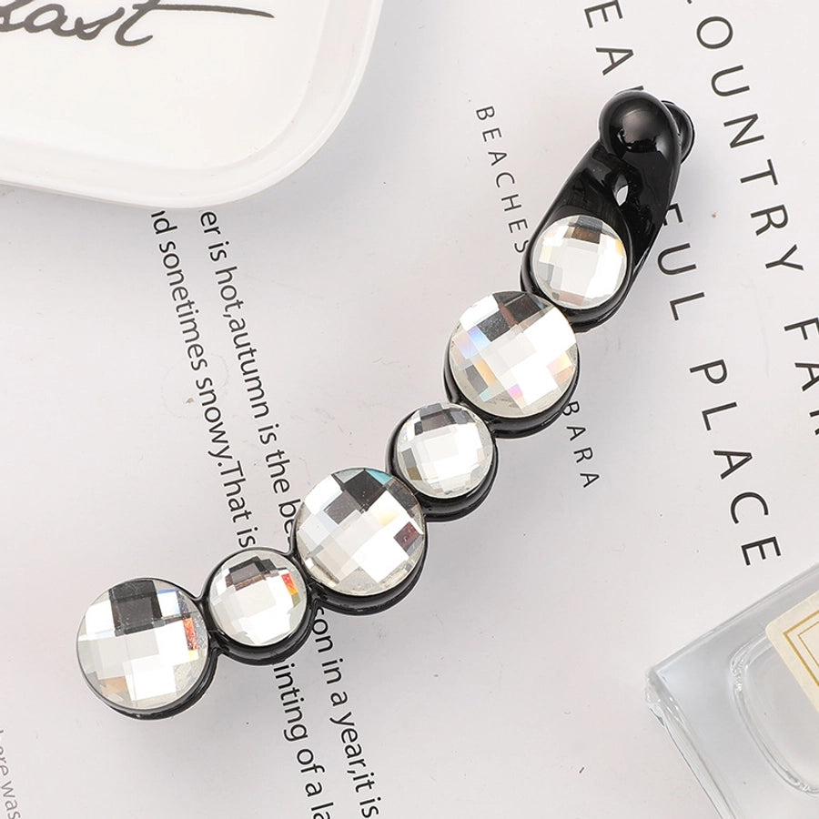 simple style geometric plastic artificial pearls hair clip