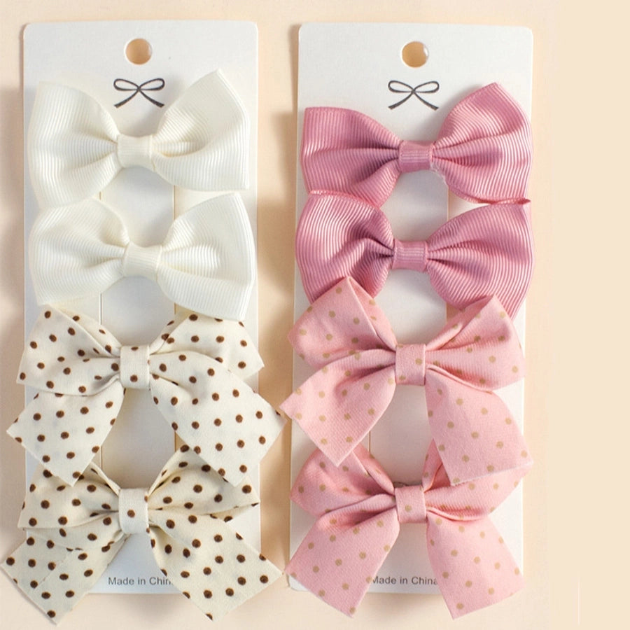 Women's Sweet Korean Style Bow Knot Cloth Hair Clip