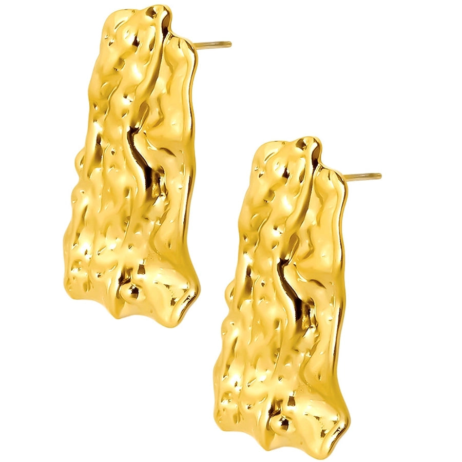 1 Pair Basic Simple Style Geometric Plating 304 Stainless Steel Ear Studs