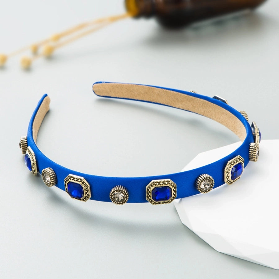 fashion geometric cloth inlay rhinestone hair band