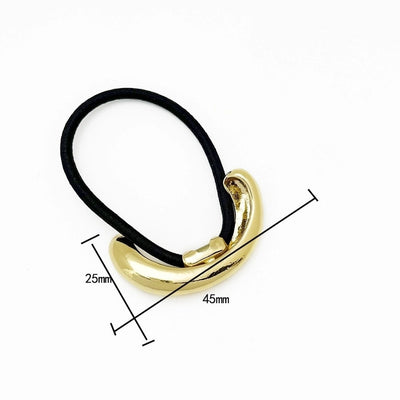 Women's Simple Style Geometric Alloy Plating Hair Tie