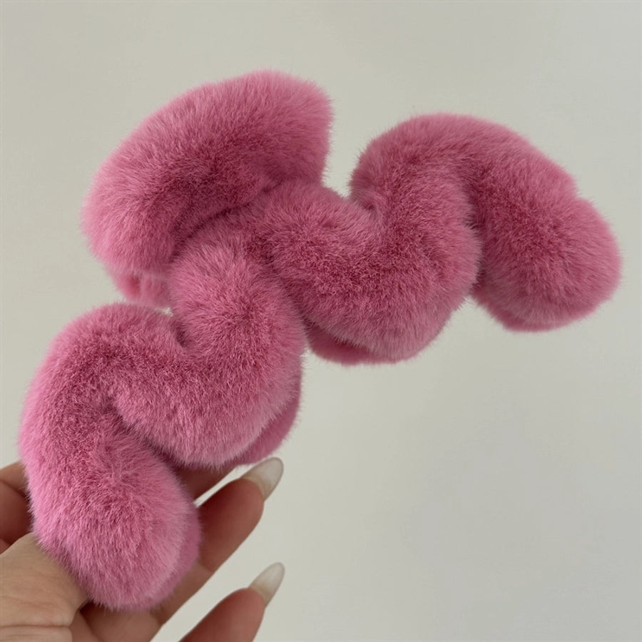 simple style solid color cloth hair claws