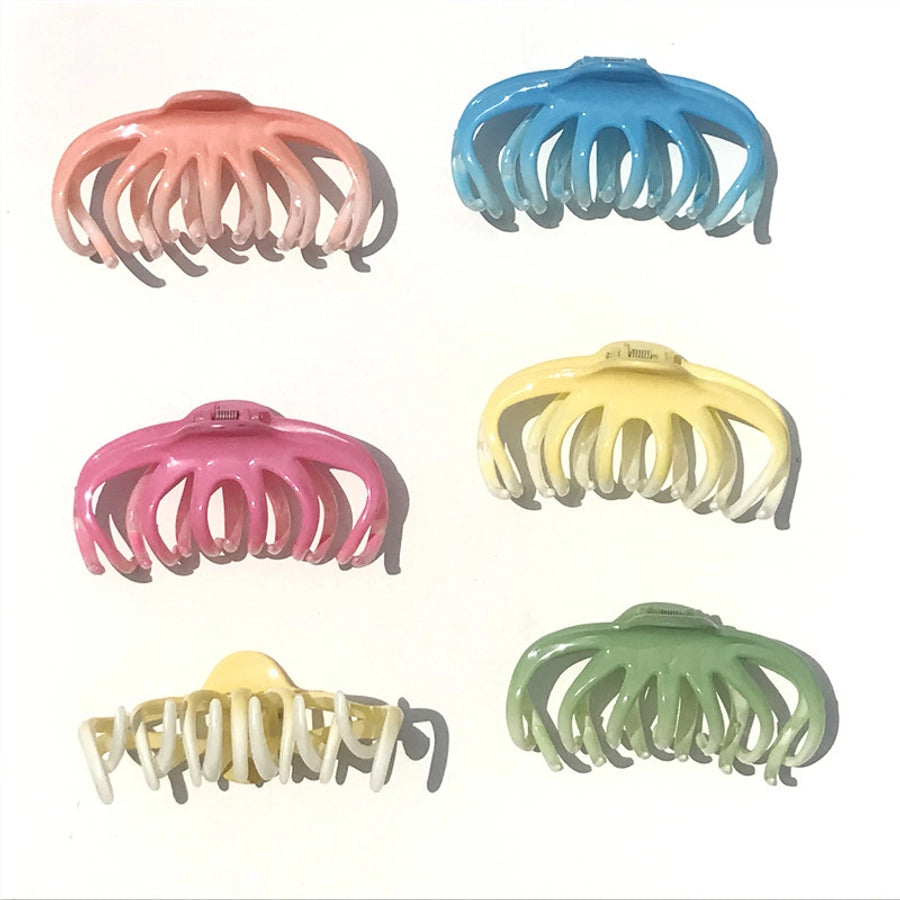women's simple style solid color arylic hair claws