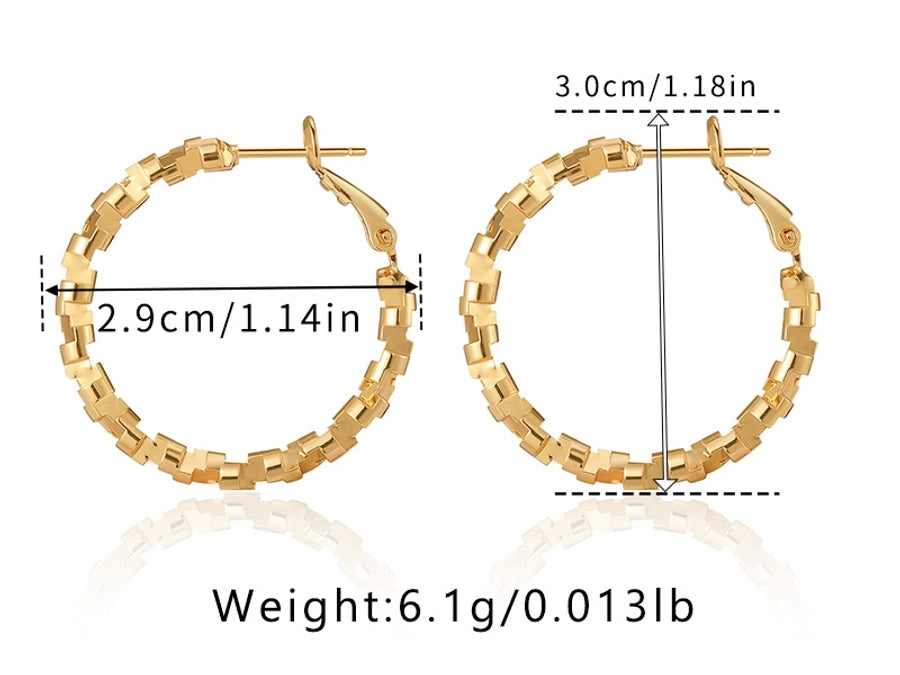 1 Pair Casual Exaggerated Classic Style Circle Plating Copper 18K Gold Plated Earrings