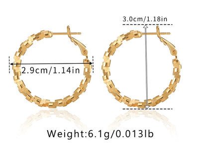 1 Pair Casual Exaggerated Classic Style Circle Plating Copper 18K Gold Plated Earrings