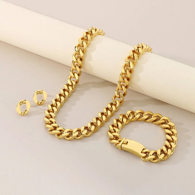 Trendy Unique Fashion Stainless Steel Cuban Link Chain Bracelet