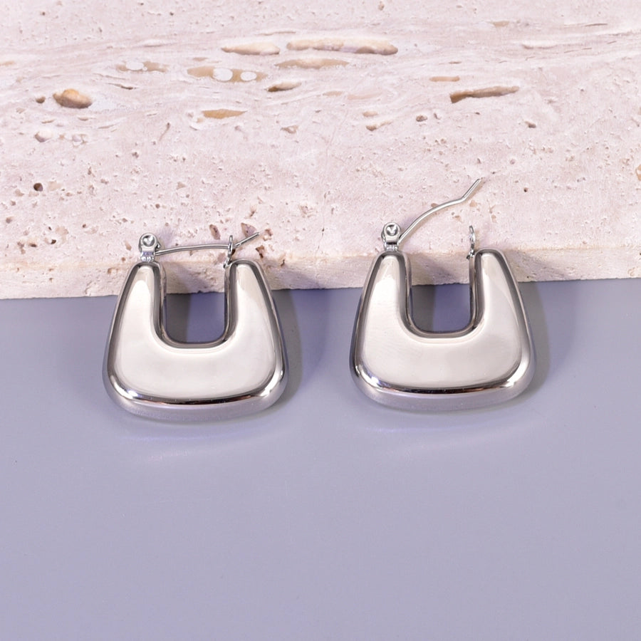 1 Pair Simple Style Geometric 304 Stainless Steel 18K Gold Plated Ear Studs