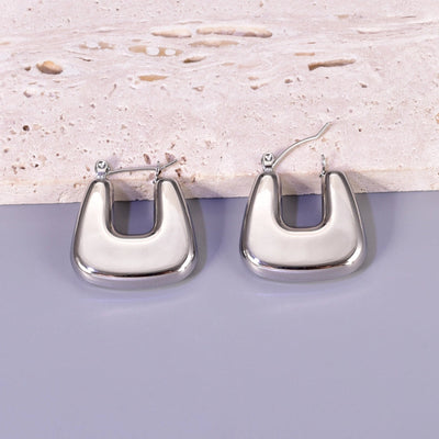 1 Pair Simple Style Geometric 304 Stainless Steel 18K Gold Plated Ear Studs