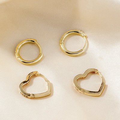 1 Pair Glam Lady Shiny Geometric Inlay Copper Zircon K Gold Plated Rhodium Plated Ear Studs