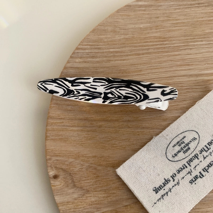 Women's Simple Style Commute Leopard Metal Hair Clip