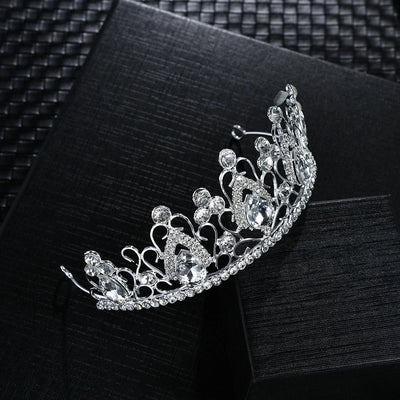 fashion crown alloy inlay zircon crown 1 piece