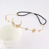 Women's IG Style Sweet Star Moon Alloy Elastic string Inlay Rhinestones Pearl Hair Band
