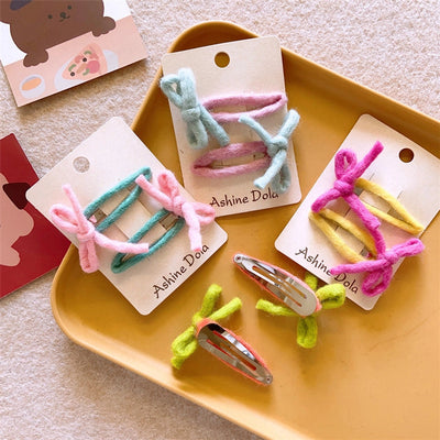 Kid'S Basic Simple Style Bow Knot Cloth Hair Clip