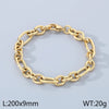 Simple Style Geometric 304 Stainless Steel 18K Gold Plated  Bracelets In Bulk