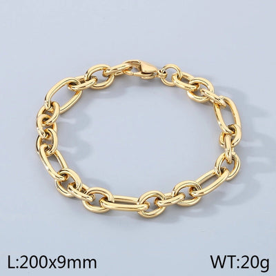 Simple Style Geometric 304 Stainless Steel 18K Gold Plated  Bracelets In Bulk
