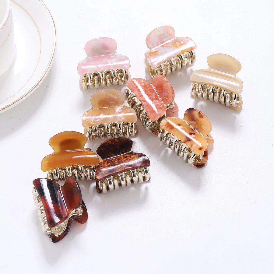 women's simple style geometric acetic acid sheets plating hair claws