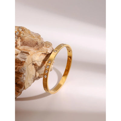 Casual Simple Style Round 304 Stainless Steel Bangle In Bulk