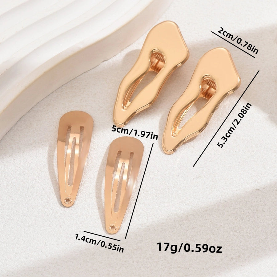 Hot Selling Irregular Metal Side Clip Women's BB Clip Duckbill Clip Combination Suit Barrettes High Sense Head Clip