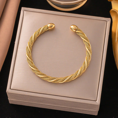 Sweet Solid Color Titanium Steel Stainless Steel Bracelets In Bulk