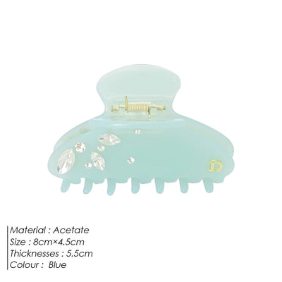 Women's Elegant Modern Style Geometric Acetic acid sheets Inlay Rhinestones Hair Clip Hair Claws
