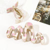 Women's Simple Style Commute Color Block Resin Painted Handmade Hollow Out Hair Claws