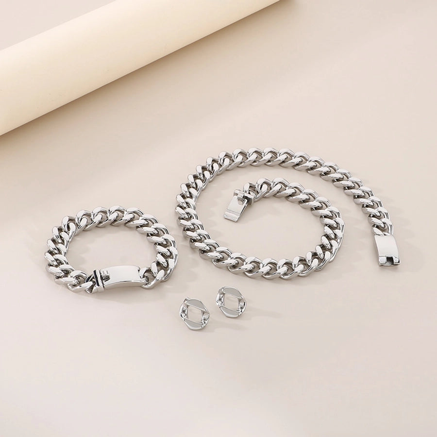 Trendy Unique Fashion Stainless Steel Cuban Link Chain Bracelet