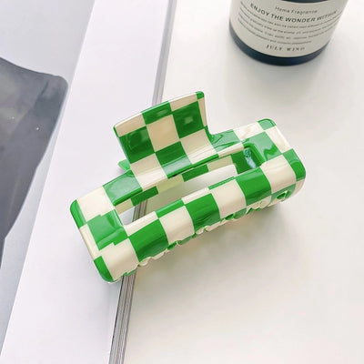 simple style lattice pvc hollow out hair claws