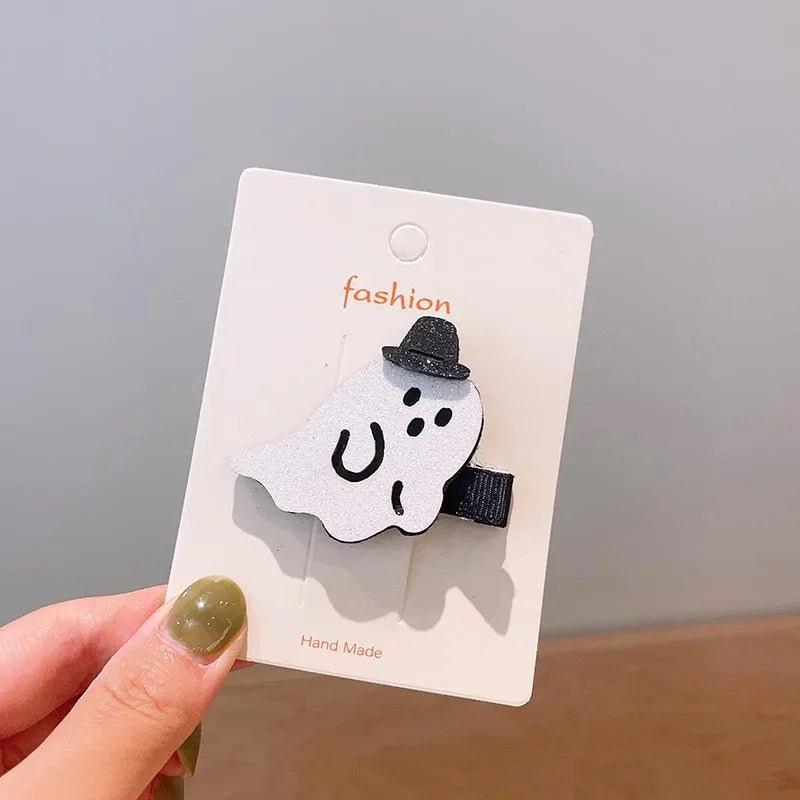 Halloween Cool Style Girl'S Pumpkin Cat Ghost Felt Hair Clip