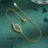 Jewelry Elegant Retro Geometric Copper Zircon 18K Gold Plated Bracelets